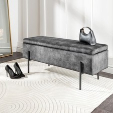 Truhenbank LOFT 100cm grau