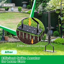 Hand Aerifizierer Rasenbelüfter Rasenlüfter Rasen Vertikutierer Hohlspoon Dönges