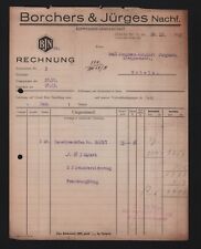 BERLIN, Rechnung 1929, Borchers & Jürges Nachf. KG Dauerbrandofen