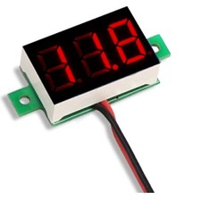 ✅LED Digitale Spannungsanzeige Rot 3-30V Digital Voltmeter Voltanzeige LED 10mm