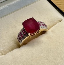 Gelbgold rubin ring mit - ct,