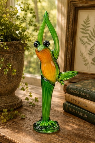 Glasfigur eines frosches - eines,
