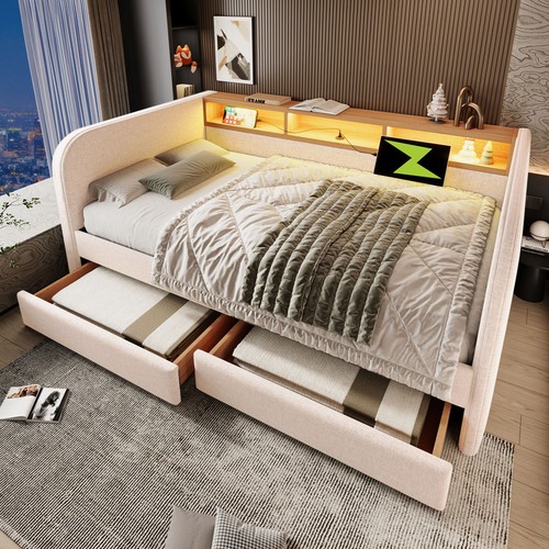 140x190cm led tagesbett - 140x190cm,