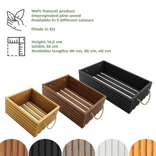 Holzkiste natur holzbox deko - natur,