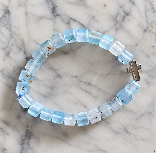 Armband mit kreuz blaue - armband,
