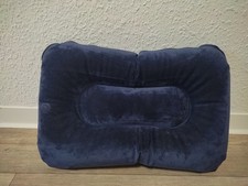 Camping Kissen Aufblasbar Luftkissen Kopfkissen blau Campingkissen Reise leicht