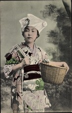 Ak Japanese girl, Japanerin im Kimono - 10494643