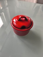 Rote Zuckerdose Keramik