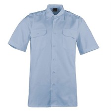 Diensthemd Hellblau kurzarm