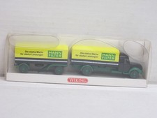 Magirus S 7500 Pritschenlastzug "Mann Filter" schwarz/gelb/grün Box Wiking 1:87