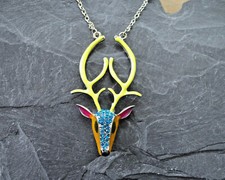 Trachtenschmuck Trachtenkette Oktoberfest Kropfband großer Hirsch Wies'n Neu