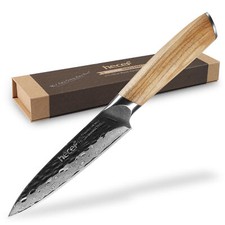 Damaskus Allzweckmesser 12.7CM SuperSharp Kochmesser mit handgeschmiedetem Griff