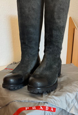 Original Prada Stiefel für den Herbst/winter in grau/schwarz Gr.: 41