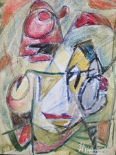 Ölbild Frau Abstrakt Gemälde Modern Art Alexander Diener Bunt  Unikat Wandbild 