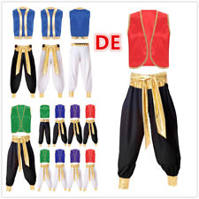 DE Herren Kostüm Aladin Weste Ärmellos Harmehose Arabischer Verkleidung Outfits
