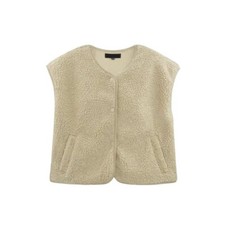 Damen Weste Plüschweste