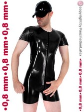 Latex-Kurzanzug mit Rundhals