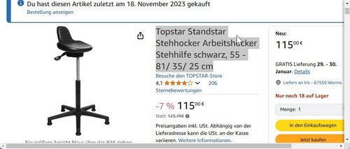 Topstar standstar stehhocker - topstar,