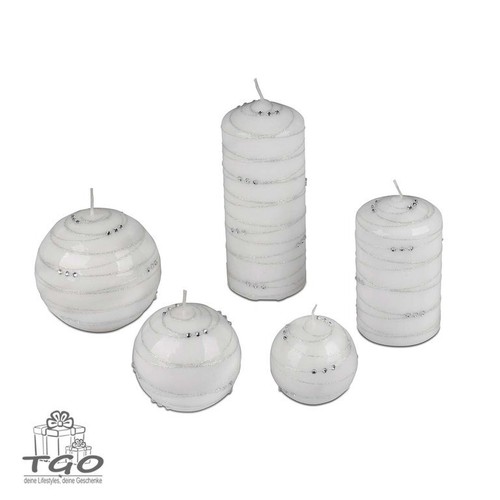 Formano kerzen weiss silber - formano, weiss-silber