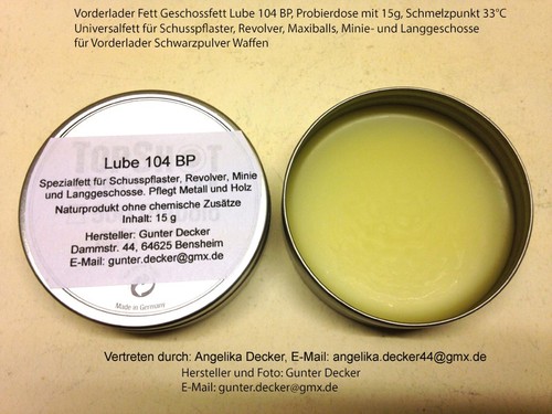 Vorderlader fett geschossfett - fett,
