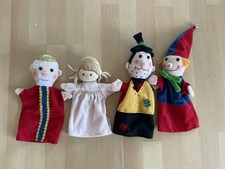 Set Handpuppen, Prinzessin, König, Zauberer, Clown TCM