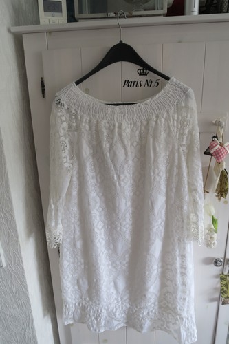 Tunika kleid spitze weiß - kleid,, spitze,