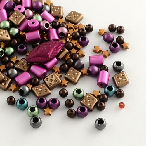 50g acryl chaostüte perlen - acryl,