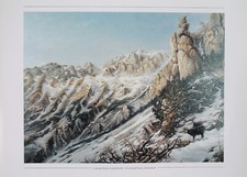 Gamsbrunft Kunstdruck 40 x 30