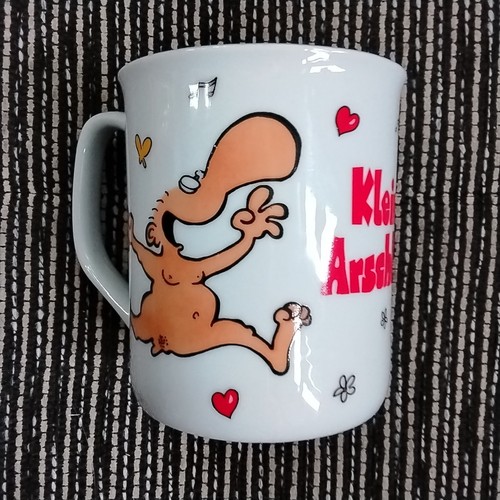 Vintage tasse mit - mit, comicfigur