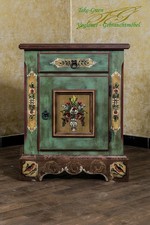 Voglauer Bauernschränkchen Altgrün Anno 1800 Handbemalt Landhaus Antik Kommode