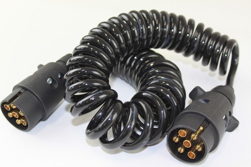 Spiralkabel polig - 5m, 7-polig