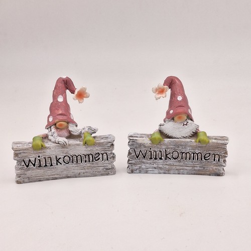 Dekofigur zwerg willkommen - willkommen, 2