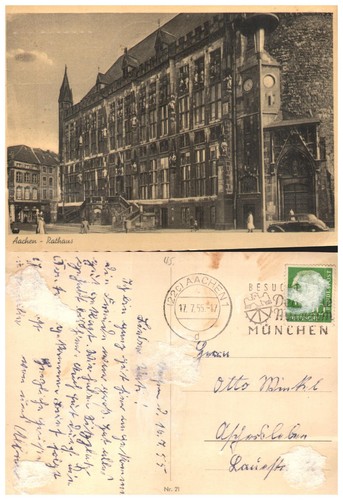 Aachen rathaus 1955 - aachen,