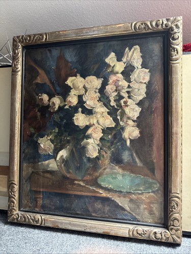 Stillleben blumen vase öl auf - blumen,