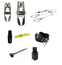 Gerüstbau SET 4P Auffanggurt + Y-Falldämpfer+ Ratsche 19/22+ Wasserwaage+ Gürtel