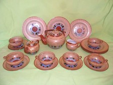 Japanisches Teeservice 1000 Buddhas 21 teilig handbemalt feinstes Porzellan 1960