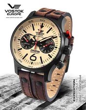 Vostok Europe Expedition Nordpol 1 Chronograph 6S21-​595C644 Neue Herrenuhr