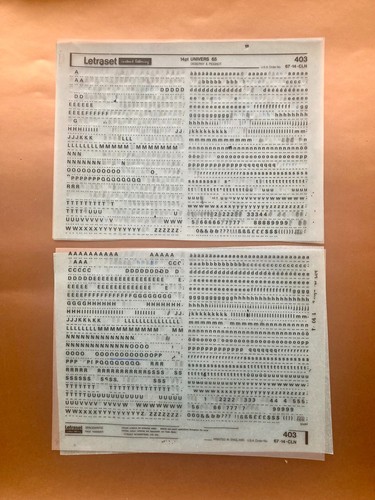 Letraset 403 univers - --,