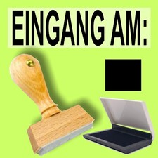 EINGANG AM: Holzstempel Büro