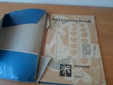 Schulbuch Erdkunde Mit eigener Kraft 1954 Klett mit Schutzhülle ANSEHEN LESEN!!!