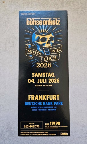 Böhse onkelz sammlerticket - böhse,