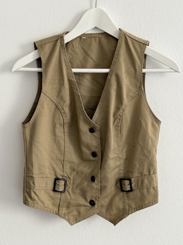 Vintage weste beige utility - vintage,