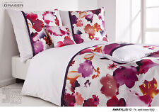 Graser Schweizer Mako-Satin Bettwäsche 135x200 cm Amaryllis rot beere 9025