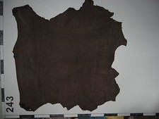 #243; Ziegenleder, Ziegen Leder, Ziegenvelour, Nougat-Braun, Bekleidungsleder