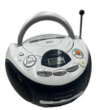 AEG CD-Player mit Radio, Cassetten, MP3, AUX, Tragbar Weiß Stereo