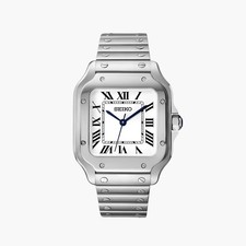 Mod „Santos Style“ Automatikuhr | 38mm Edelstahl | NH35 SII Werk | Saphirglas |