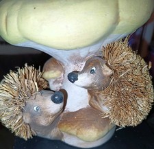 Ton Figur Igel Mit Großem Pilz 🍄‍🟫 Deko Figur