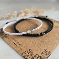 Partnerarmband Set Schwarz