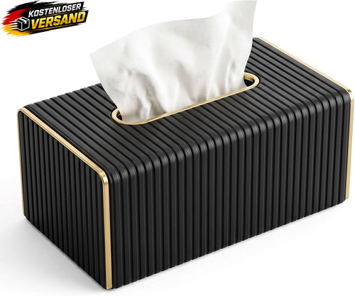 Taschentuchbox schwarz mit - schwarz,