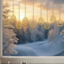 Ostereier fensterbild - ostereier,